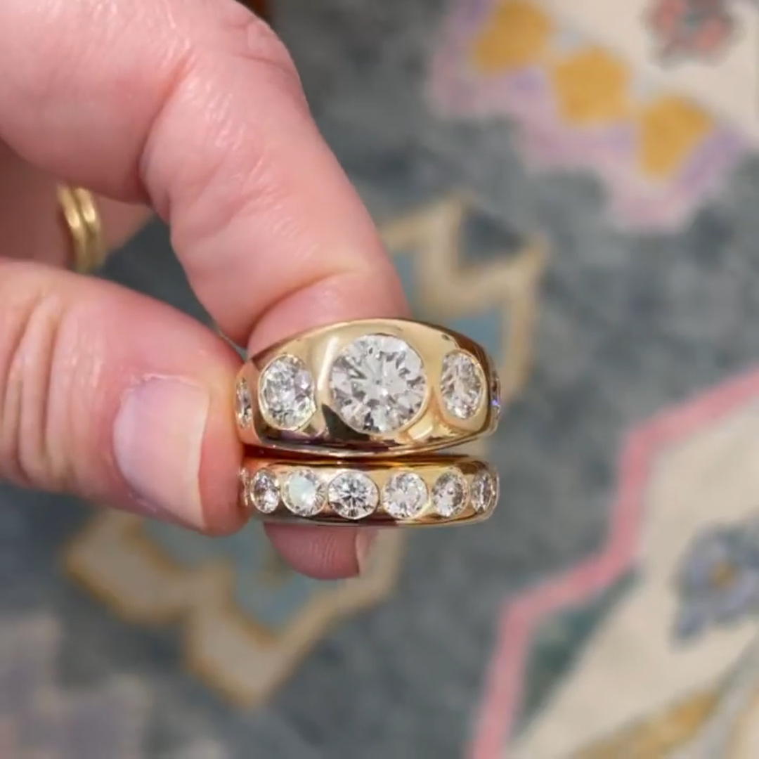 Amazing 8ct Round Cut White Sapphire Women's Engagement Ring in Rose Gold-JEWELBUYS