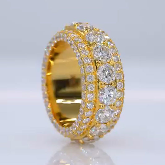 3.0ctw Round Cut White Sapphire Pointer Eternity Ring-JEWELBUYS