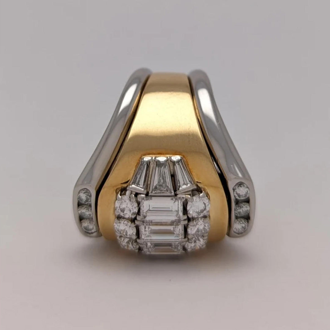 3.55 ctw Emerald-Cut Sapphire Statement Ring-JEWELBUYS
