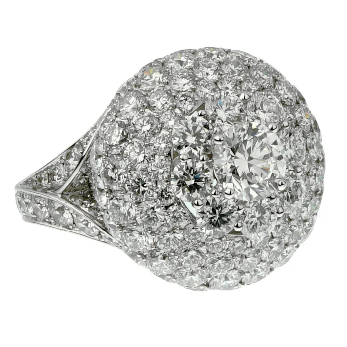 1.08ct Round Bomb Style Diamond Cocktail Ring -JEWELBUYS