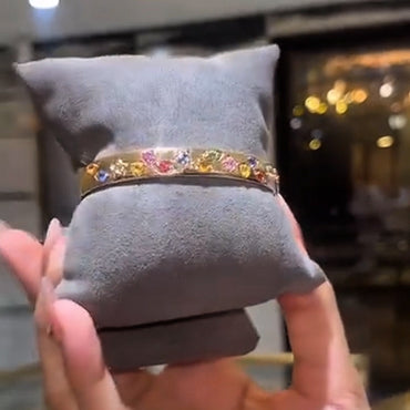 4.0Ctw Colorful Elegant Sapphire Bracelet-JEWELBUYS