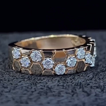 1.7ctw Geometric Hexagonal Gemstone Band-JEWELBUYS
