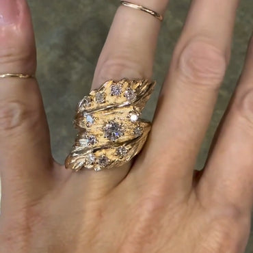 2.0Ctw Exquisite Vintage Round Sapphire Art Ring-JEWELBUYS