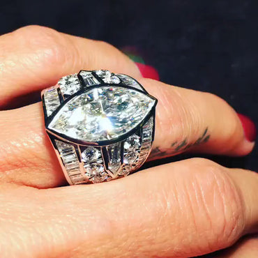 8ctw Marquise Cut Sapphire Wide Ring-JEWELBUYS