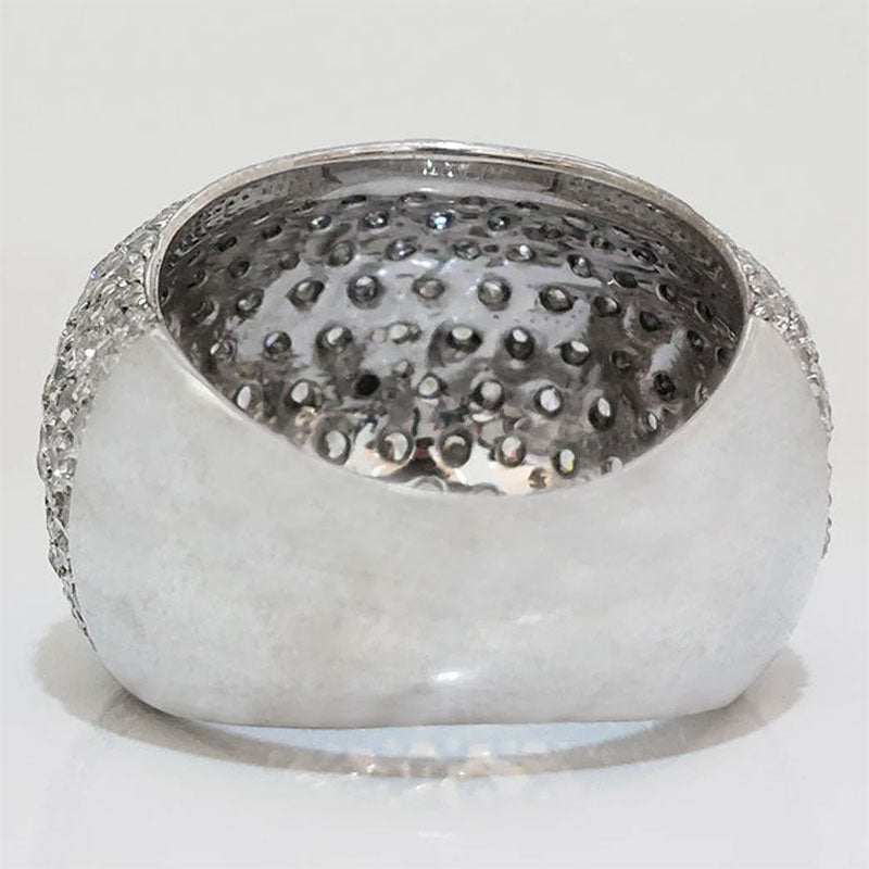 Diamond Cluster Dome Ring - JEWELBUYS