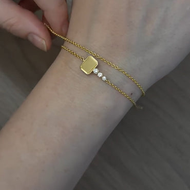 0.15ctw Round Cut Simple Style Gemstone Bracelet- JEWELBUYS