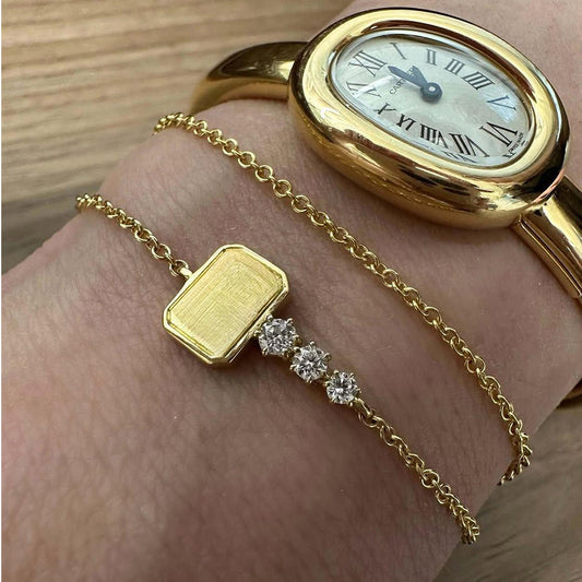 0.15ctw Round Cut Simple Style Gemstone Bracelet- JEWELBUYS