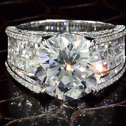 Coiled 5ct Round Sapphire Engagement Ring - JEWELBUYS