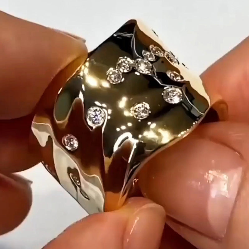 2.0ctw Round Cut White Sapphire Eternity Wide Band-JEWELBUYS