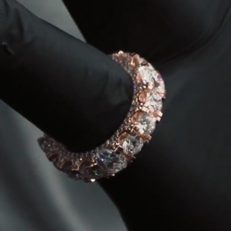 5.0 Ctw Unique Design Pear Cuts & Round Cuts Crown Eternity Ring - JEWELBUYS