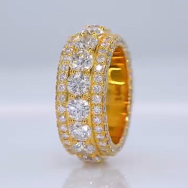 3.0ctw Round Cut White Sapphire Pointer Eternity Ring-JEWELBUYS