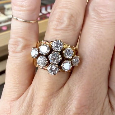 3.0Ctw Retro-Style Sapphire Engagement Ring-JEWELBUYS