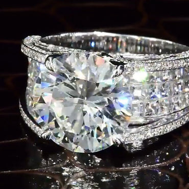 Coiled 5ct Round Sapphire Engagement Ring - JEWELBUYS