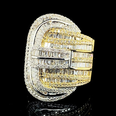 2.89Ctw Multicolor Belt and Buckle Accent Sapphire Ring-JEWELBUYS