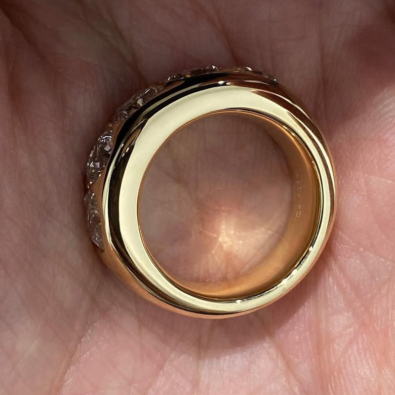 5.83ctw Cushion Shaped Round Cut White Sapphire Brilliant Band - JEWELBUYS