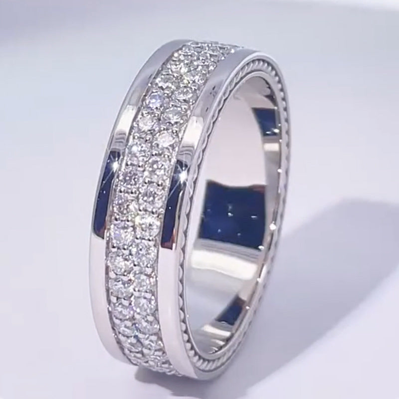 Beautiful White Sapphire Band Collection-JEWELBUYS