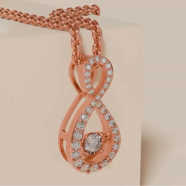 1.0Ctw Elegant Symbol Women's Pendant Necklace-JEWELBUYS