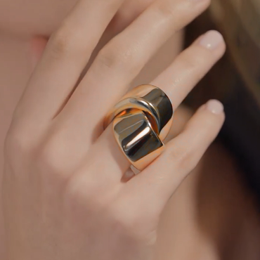 Minimalist Design Modern Crossover Ring -JEWELBUYS