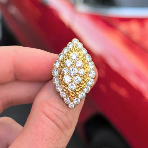 1.23Ctw Marquise-cut Sapphire Cocktail Ring-JEWELBUYS