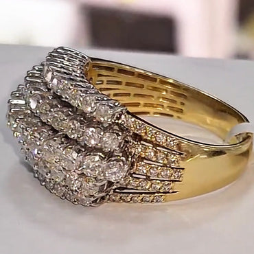 3ctw Multi-Layered Sapphire Vintage Ring-JEWELBUYS