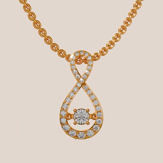 1.0Ctw Elegant Symbol Women's Pendant Necklace-JEWELBUYS