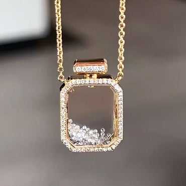 1.2ctw Sapphire Yoyo Perfume Bottle Pendant Necklace-JEWELBUYS