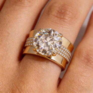 5.0Ctw Round Cut Multi-Strand Sapphire Engagement Ring-JEWELBUYS