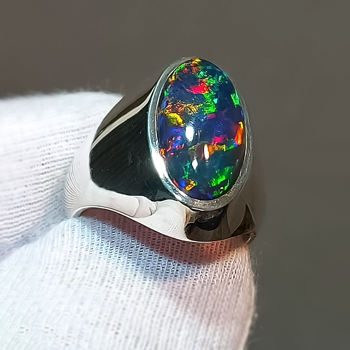 Minimalist 5 ctw Opal Ring for Men and Women -JEWELBUYS