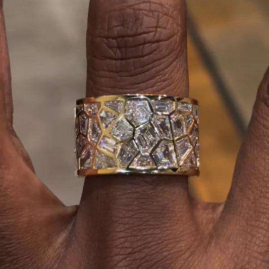 2.3Ctw Broken Mirror Band Ring-JEWELBUYS