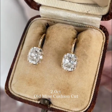 4.0Ctw Vintage-Style Sapphire Crystal Earrings-JEWELBUYS