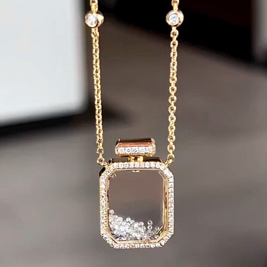 1.2ctw Sapphire Yoyo Perfume Bottle Pendant Necklace-JEWELBUYS