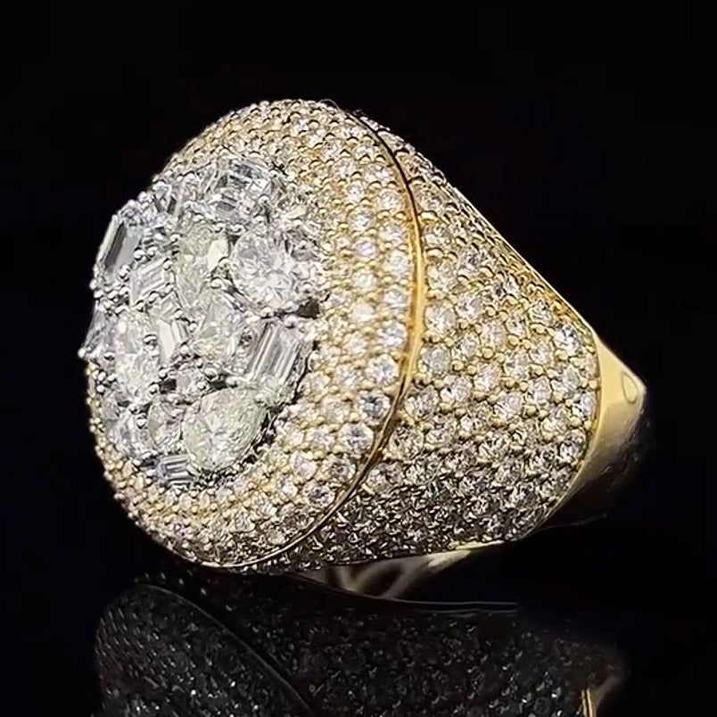 4.4ctw Baguette, Marquis and Pear Sapphire Ring-JEWELBUYS