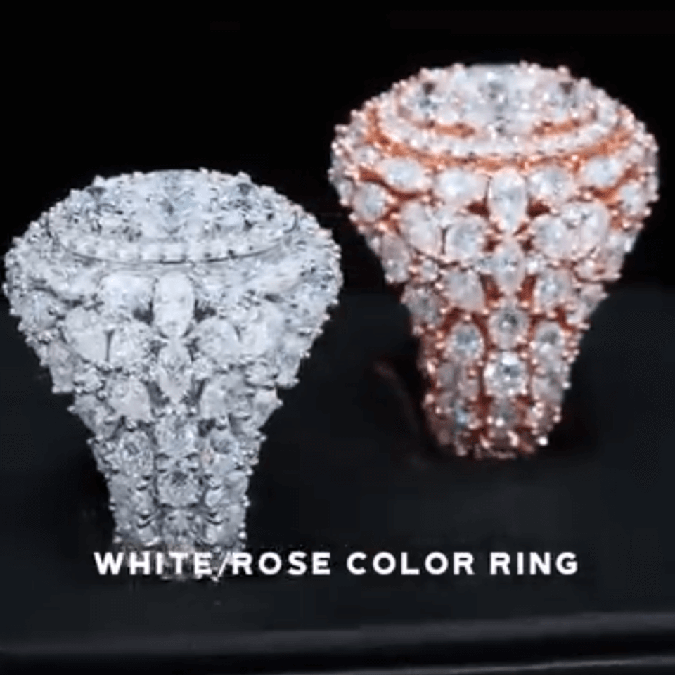 Sparkling 5ct Multi-Cut White Sapphire Engagement Ring-JEWELBUYS