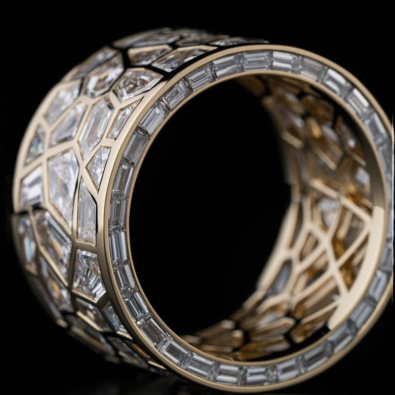 2.3Ctw Broken Mirror Band Ring-JEWELBUYS