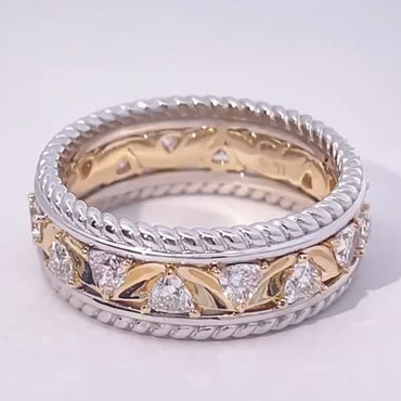 Beautiful White Sapphire Band Collection-JEWELBUYS