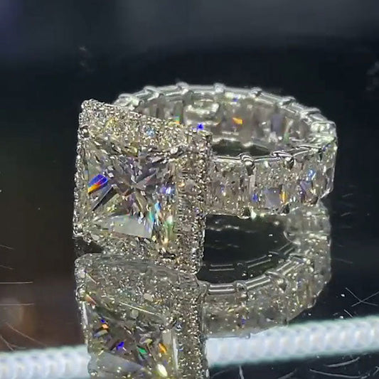 Beautiful Princess Cut Eternity Diamond Ring - JEWELBUYS