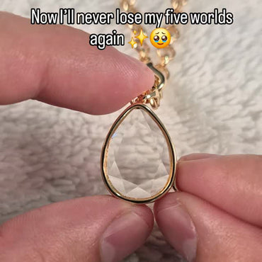 Pear-shaped halo can be freely combined with various protective pendant necklaces-JEWELBUYS