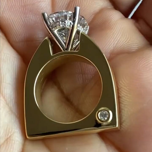 Unique 5ct Oval Cut European Engagement Ring-JEWELBUYS