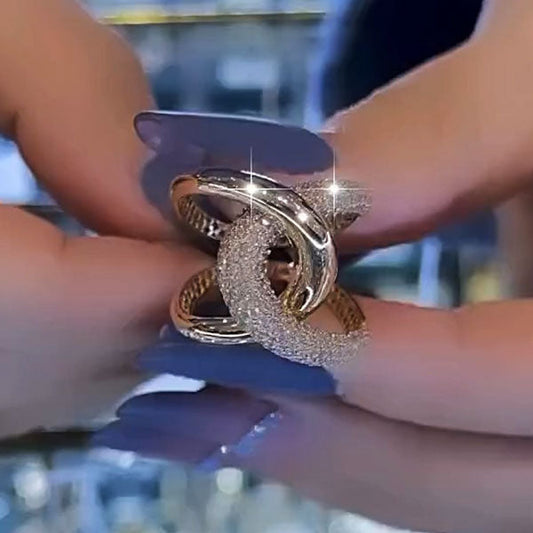 Pave Set Sapphire Fashion Wrap Ring - JEWELBUYS