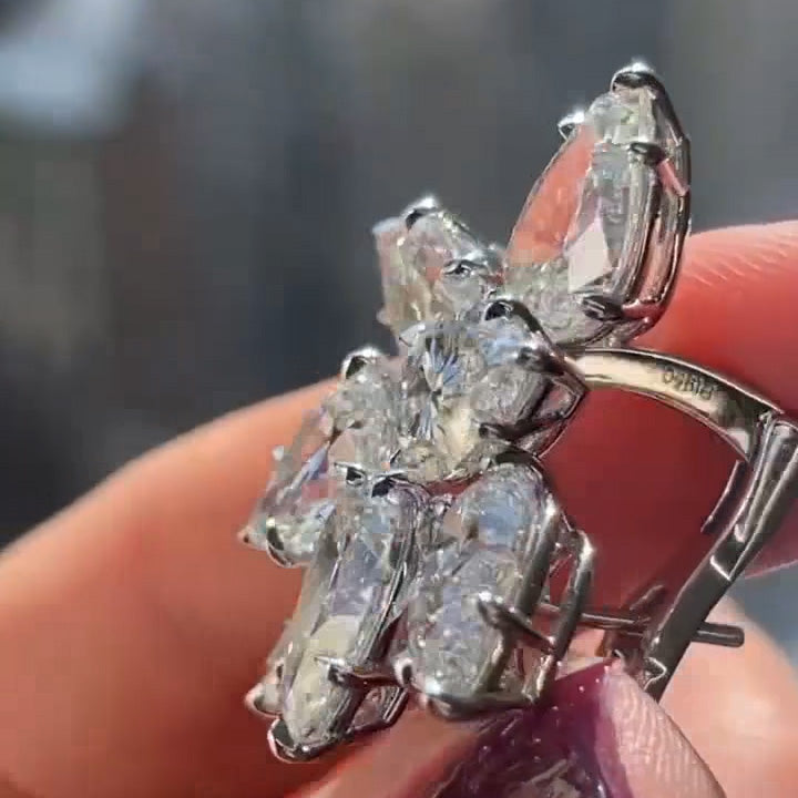 2.0Ctw Captivating Pear Cut White Sapphire Earrings-JEWELBUYS