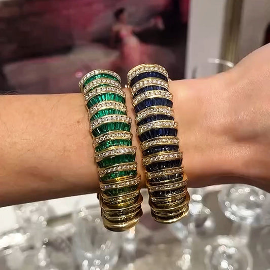15Ctw Baguette and Round Cut Step Bracelet-JEWELBUYS