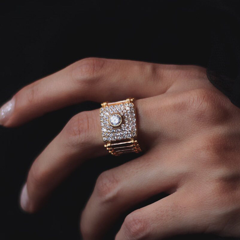 Fashion Retro Style Men's and Women's Sapphire Ring-JEWELBUYS