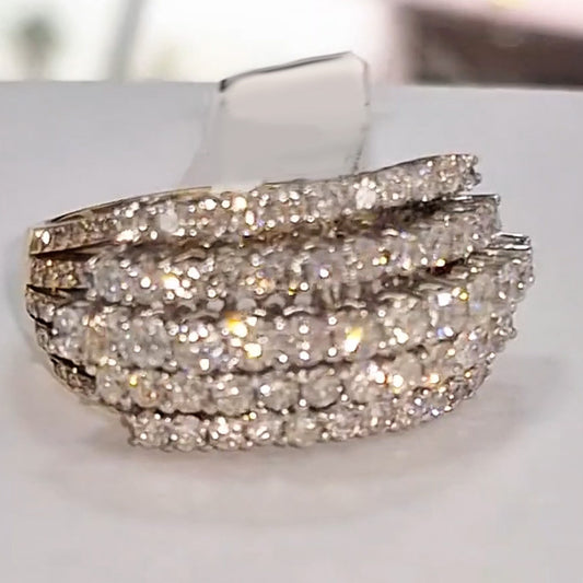 3ctw Multi-Layered Sapphire Vintage Ring-JEWELBUYS