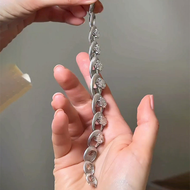 29.62ctw Marquise-cut Architectural Sapphire Bracelet-JEWELBUYS