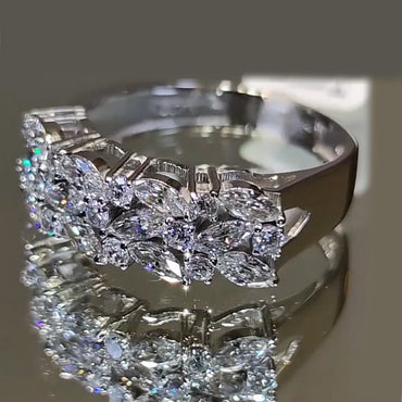 1.5Ctw Marquise Cut Brilliant Sapphire Ring-JEWELBUYS