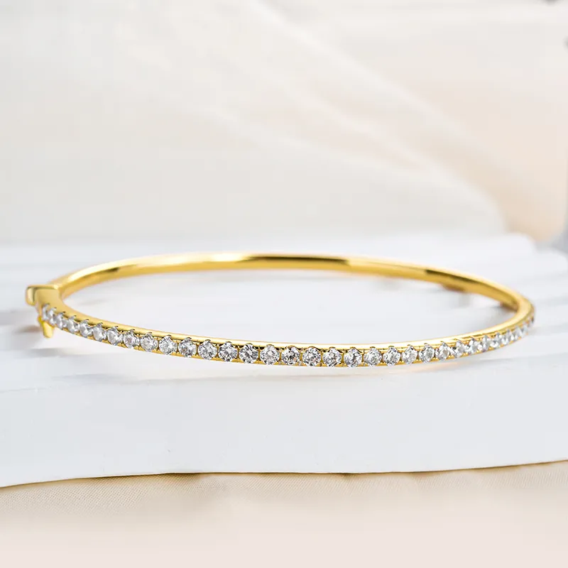 Classic 2ctw Round Cut White Sapphire Single Row Bracelet-JEWELBUYS