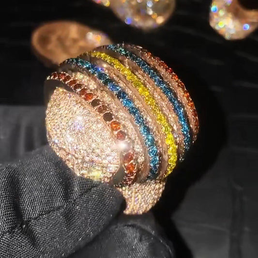 5Ctw romantic colorful sapphire ring-JEWELBUYS