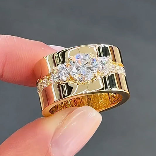 2.5ctw Round Cut Sapphire Vintage Band-JEWELBUYS