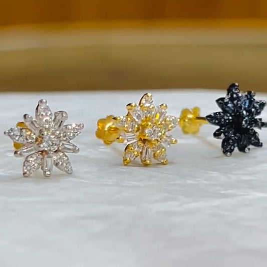 Romantic Snowflake Sapphire Earrings-JEWELBUYS