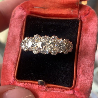 3.0Ctw Antique and Rose Cut Half-Circle Sapphire Ring And Bracelet -JEWELBUYS